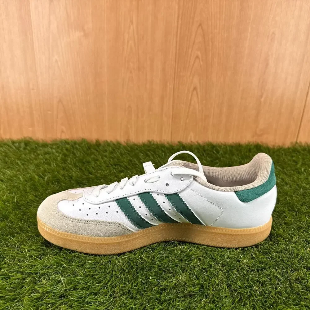 adidas Velosamba Leather Cloud White Green Cycling Shoes JQ2324 Men's Size 9.5 - Picture 3 of 7